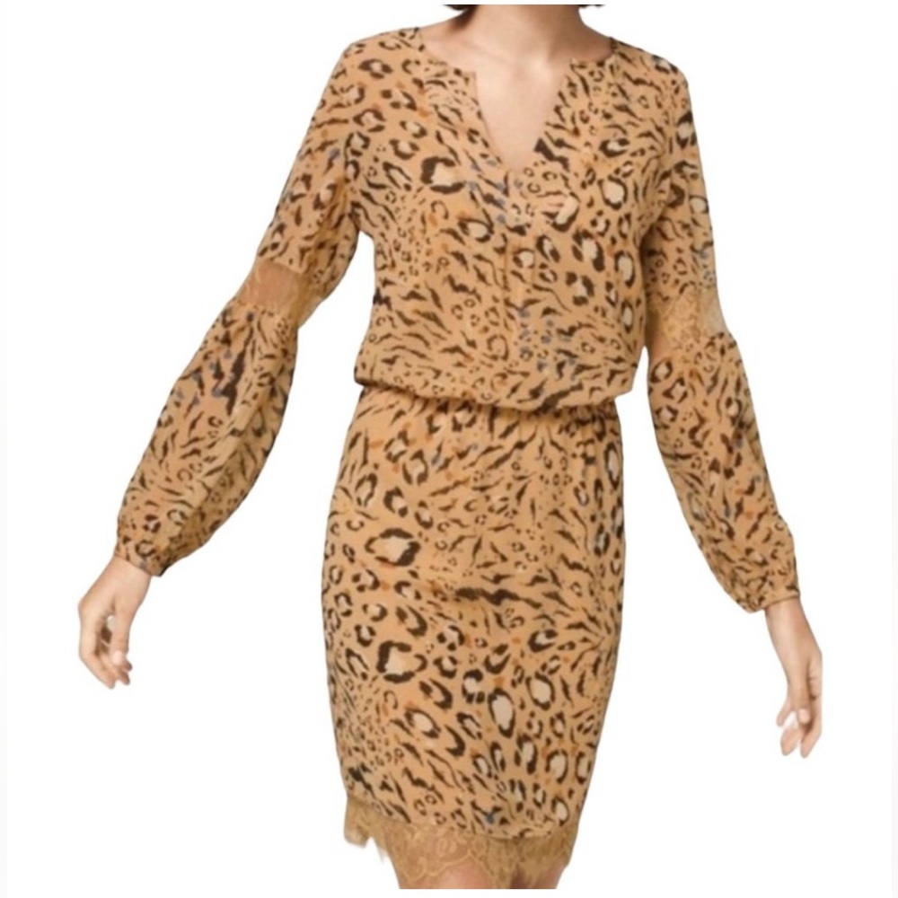 White House Black Market leopard print dress